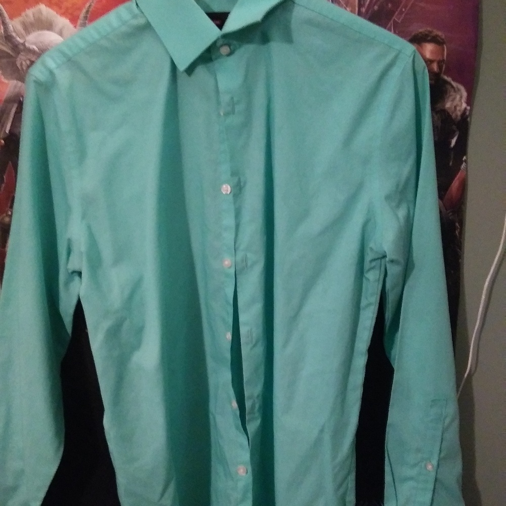 Teal Mens dress shirt